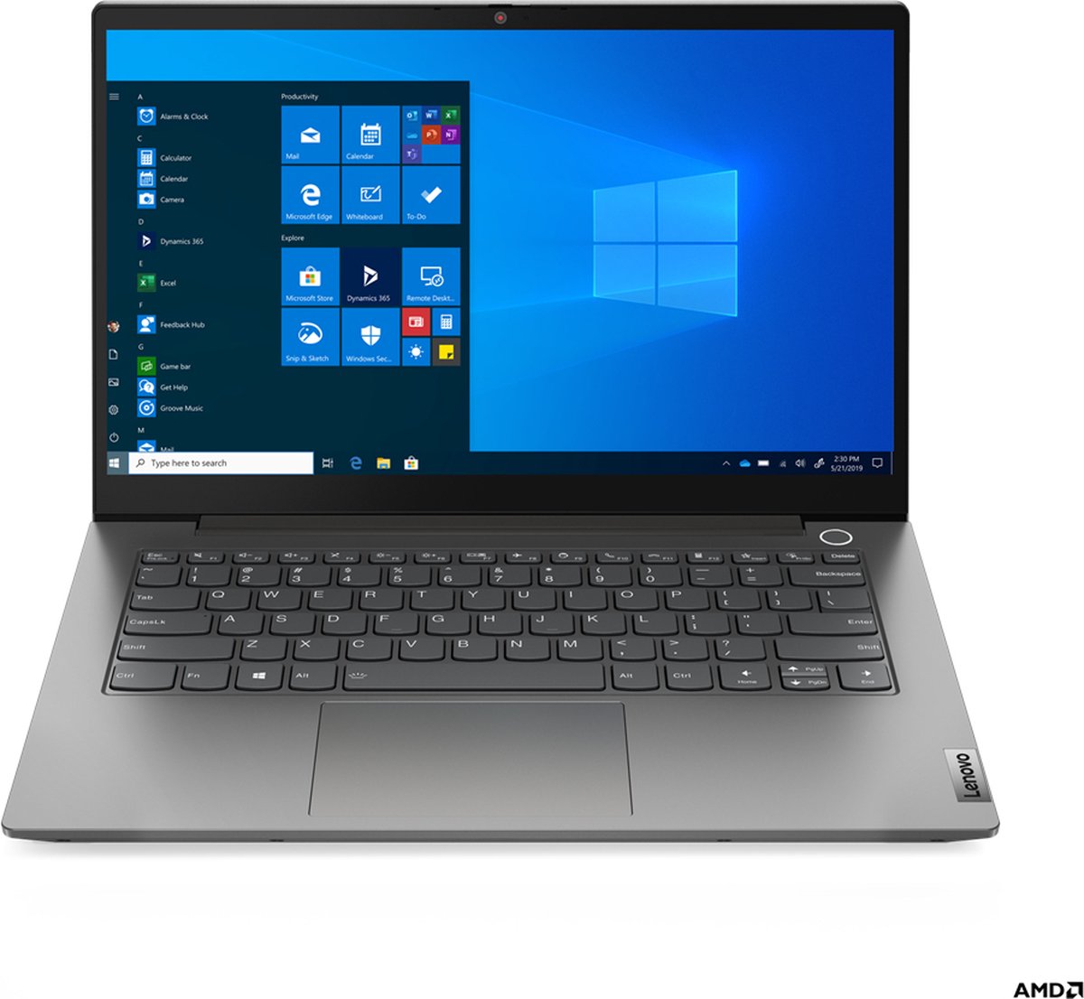 Lenovo ThinkBook 14 G3 ACL AMD Ryzen™ 7 5700U Laptop 35,6 cm (14") Full HD 16 GB DDR4-SDRAM 512 GB SSD Wi-Fi 6 (802.11ax) Windows 10 Pro Engels Grijs (0195713826327)