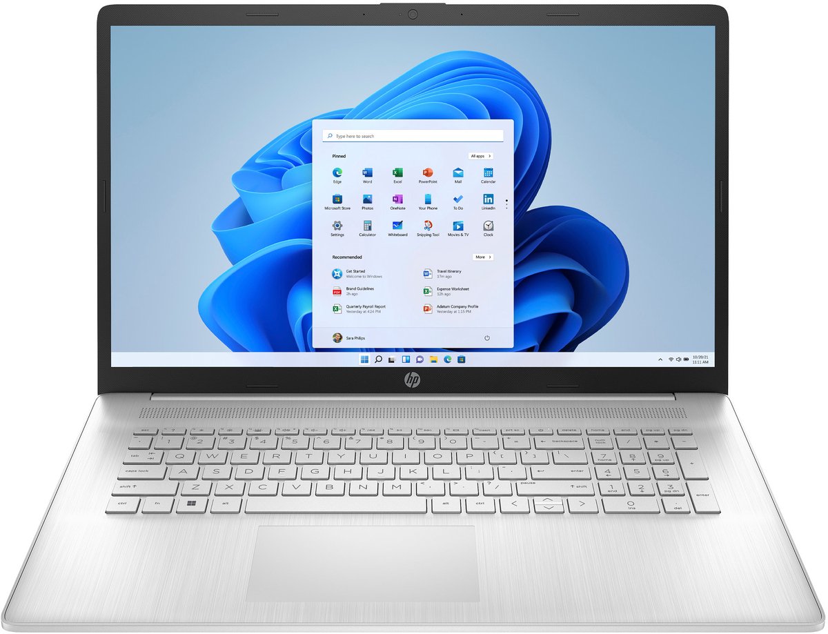 HP 17-cp3618nd AMD Ryzen™ 7 7730U Laptop 43,9 cm (17.3") Full HD 16 GB DDR4-SDRAM 1 TB SSD Wi-Fi 6 (802.11ax) Windows 11 Home Zilver (0199251575075)