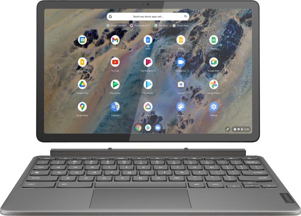 Lenovo IdeaPad Duet 3 Chrome 11Q727 Qualcomm Snapdragon 7c Gen 2 Chromebook 27,8 cm (10.9") Touchscreen 2K 4 GB LPDDR4x-SDRAM 64 GB eMMC Wi-Fi 5 (802.11ac) ChromeOS Duits Grijs (0196379416969)