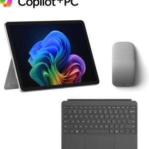 Microsoft Surface Pro - Copilot + Laptop + Pro Keyboard & Arc Muis - 12 inch Touchscreen - 16GB RAM/ 256GB SSD - Platinum (0664404558736)