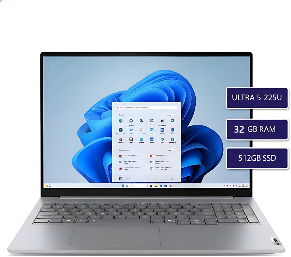 Lenovo ThinkBook 16 G8 (opvolger van G7) IAL - Ultra 5-225U - 32GB - 512GB SSD - 16" 1920x1200 WUXGA - W11P - Verl. Keyb. - fingerprint - inclusief gratis Lenovo tas (8721008528656)