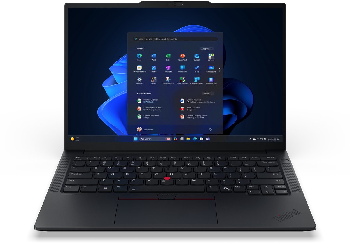 Lenovo ThinkPad E14 Gen 7 (Intel) Intel Core Ultra 5 225U Laptop 35,6 cm (14") WUXGA 16 GB DDR5-SDRAM 512 GB SSD Wi-Fi 6E (802.11ax) Windows 11 Pro Engels Zwart (0198157290884)