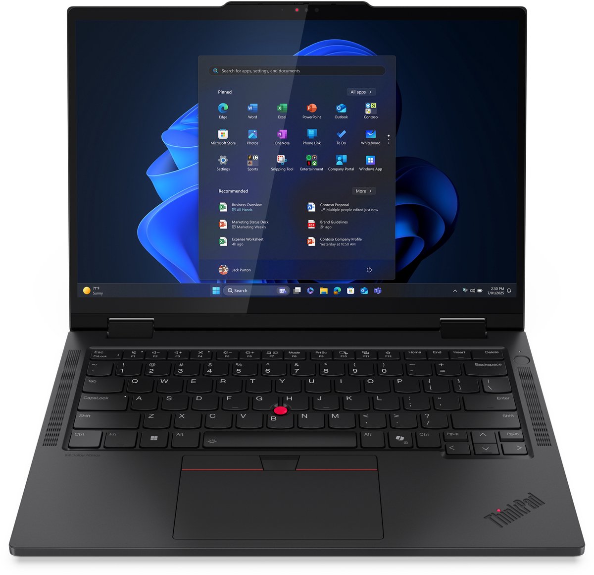 Lenovo ThinkPad T14s 2-in-1 Gen 1 Intel Core Ultra 7 255U Hybride (2-in-1) 35,6 cm (14") Touchscreen WUXGA 32 GB LPDDR5x-SDRAM 1 TB SSD Wi-Fi 7 (802.11be) Windows 11 Pro Engels Zwart (0199271079850)