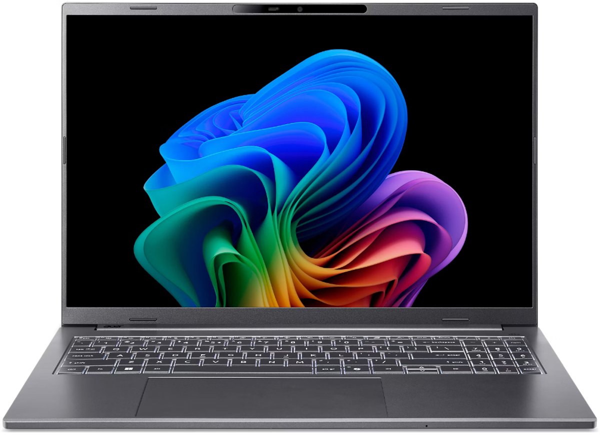 Acer Aspire 16 AI A16-52M-70JW Copilot+ PC Intel Core Ultra 7 256V Laptop 40,6 cm (16") WUXGA+ 16 GB LPDDR5x-SDRAM 512 GB SSD Wi-Fi 7 (802.11be) Windows 11 Home Grijs (4711474610744)