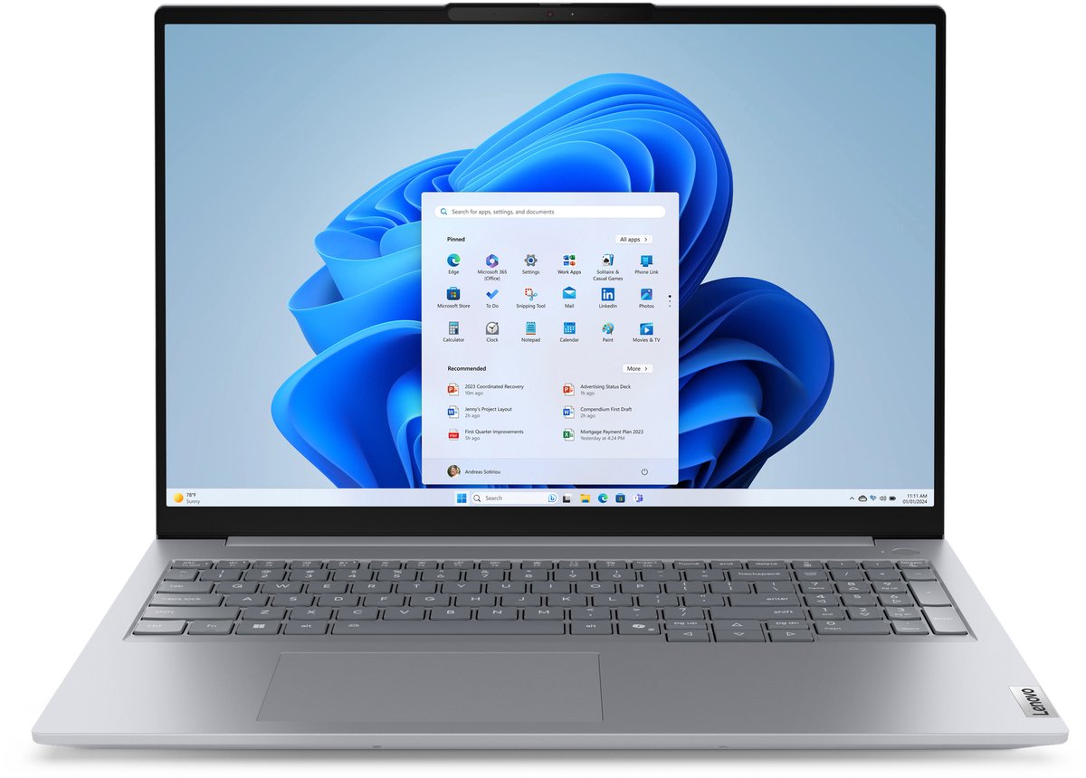 Lenovo ThinkBook 16 G8 IAL Intel Core Ultra 7 255H Laptop 40,6 cm (16") 16GB 512GB Grijs (0198156366603)