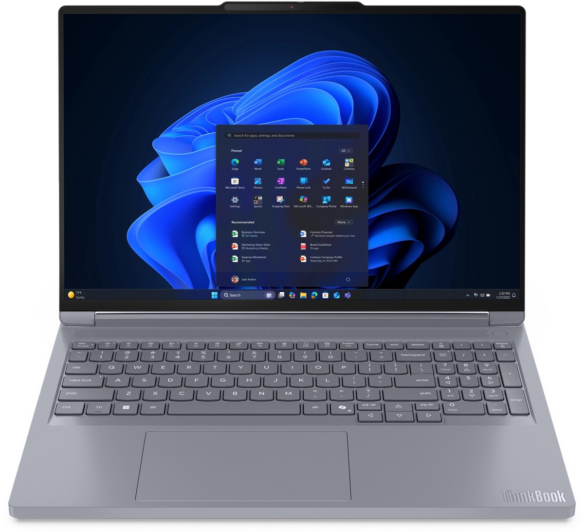Lenovo ThinkBook 16p G6 ADR AMD Ryzen™ 9 8940HX Laptop 40,6 cm (16") WQXGA 32 GB DDR5-SDRAM 1 TB SSD NVIDIA GeForce RTX 5060 Wi-Fi 7 (802.11be) Windows 11 Pro Engels Grijs (0198158690553)