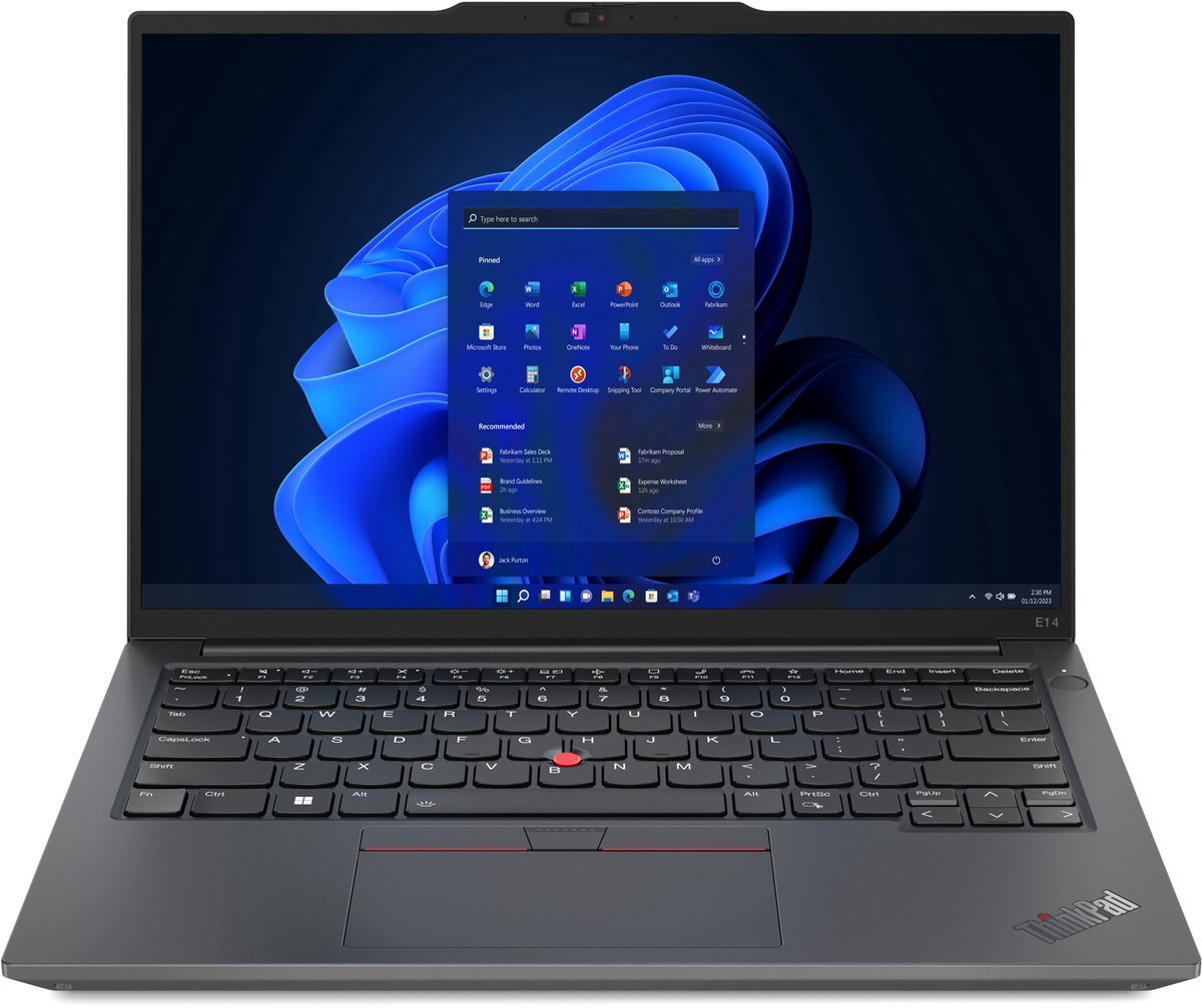 Lenovo ThinkPad E14 Gen 5 (AMD) AMD Ryzen™ 3 7330U Laptop 35,6 cm (14") WUXGA 16 GB DDR4-SDRAM 512 GB SSD Wi-Fi 6 (802.11ax) Windows 11 Pro Zwart (8720865480428)