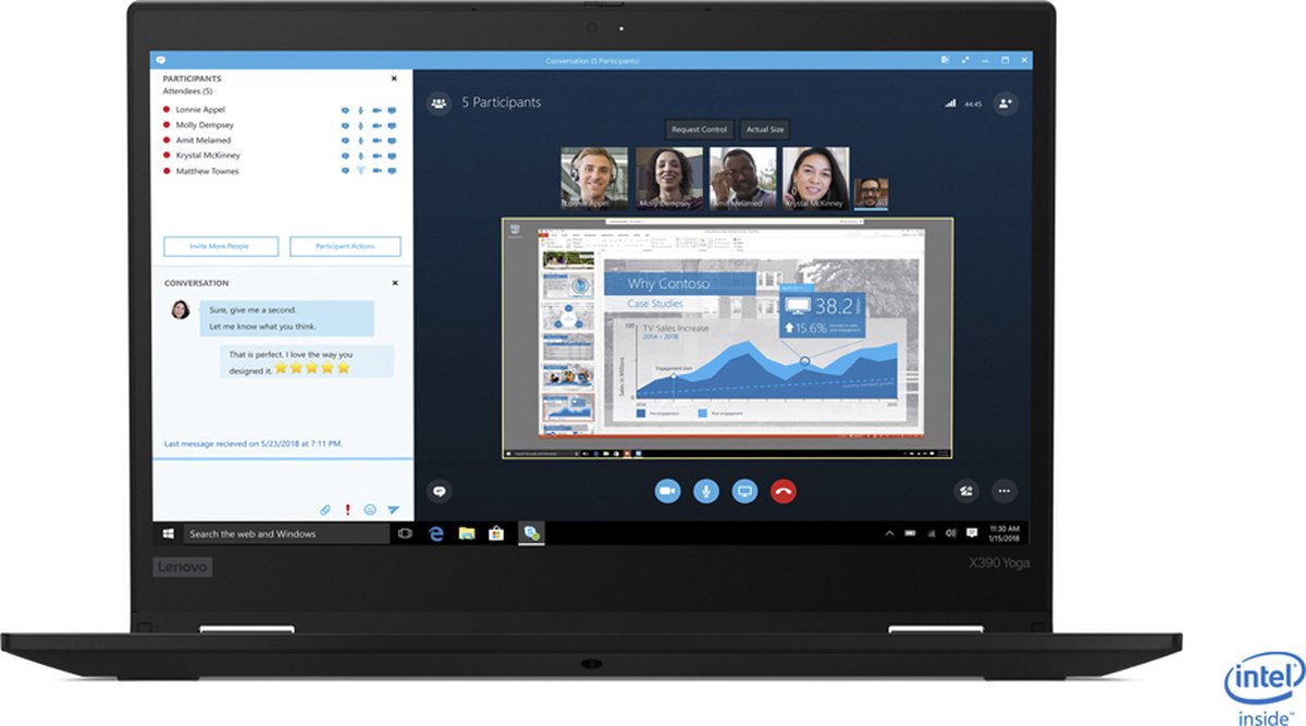 Lenovo ThinkPad X390 Yoga Intel® Core™ i5 i5-8265U Hybride (2-in-1) 33,8 cm (13.3") Touchscreen Full HD 8 GB DDR4-SDRAM 256 GB SSD Wi-Fi 5 (802.11ac) Windows 10 Pro Zwart (0193386197270)