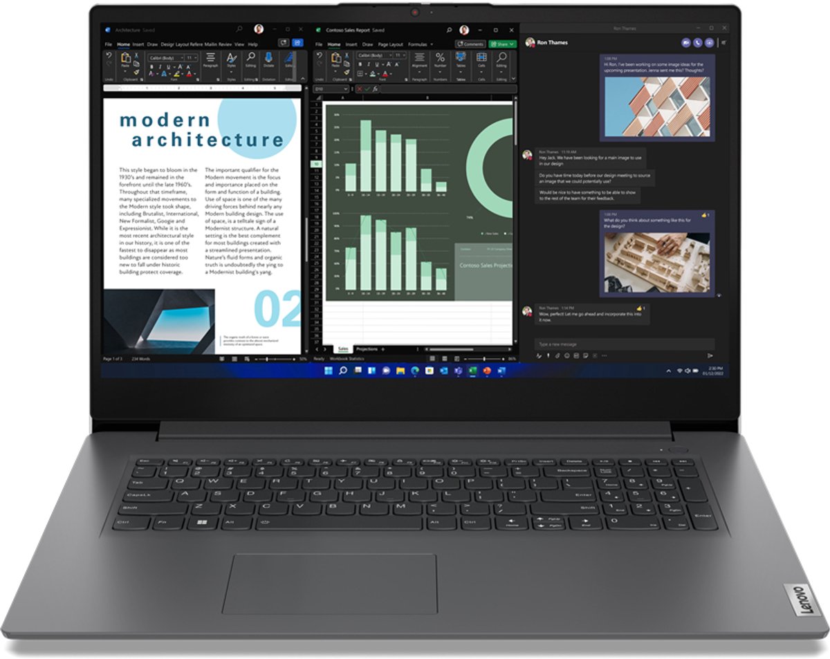 Lenovo V17 G4 IRU Intel® Core™ i5 i5-13420H Laptop 43,9 cm (17.3") Full HD 16 GB DDR4-SDRAM 512 GB SSD Wi-Fi 6 (802.11ax) Windows 11 Pro Engels Grijs (0199271847046)