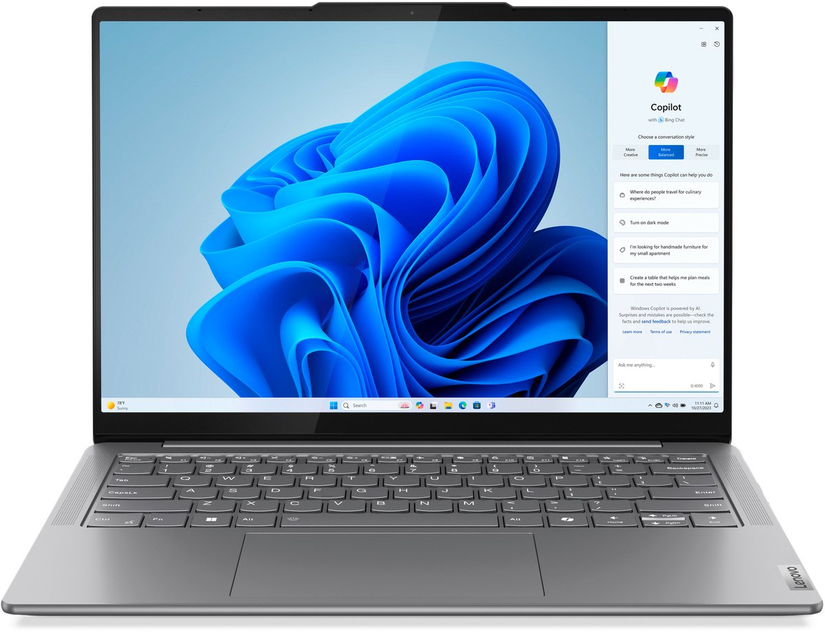 Lenovo Yoga Slim 7 14IMH9 Intel Core Ultra 7 155H Laptop 35,6 cm (14") WUXGA 16 GB LPDDR5-SDRAM 512 GB SSD Wi-Fi 6E (802.11ax) Windows 11 Home Engels Grijs (0199272387619)