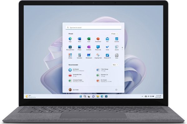 Microsoft Surface Laptop 5 Intel® Core™ i5 i5-1245U 34,3 cm (13.5") Touchscreen 8 GB LPDDR5x-SDRAM 256 GB SSD Wi-Fi 6 (802.11ax) Windows 11 Pro Brits Engels Platina (0196388010578)
