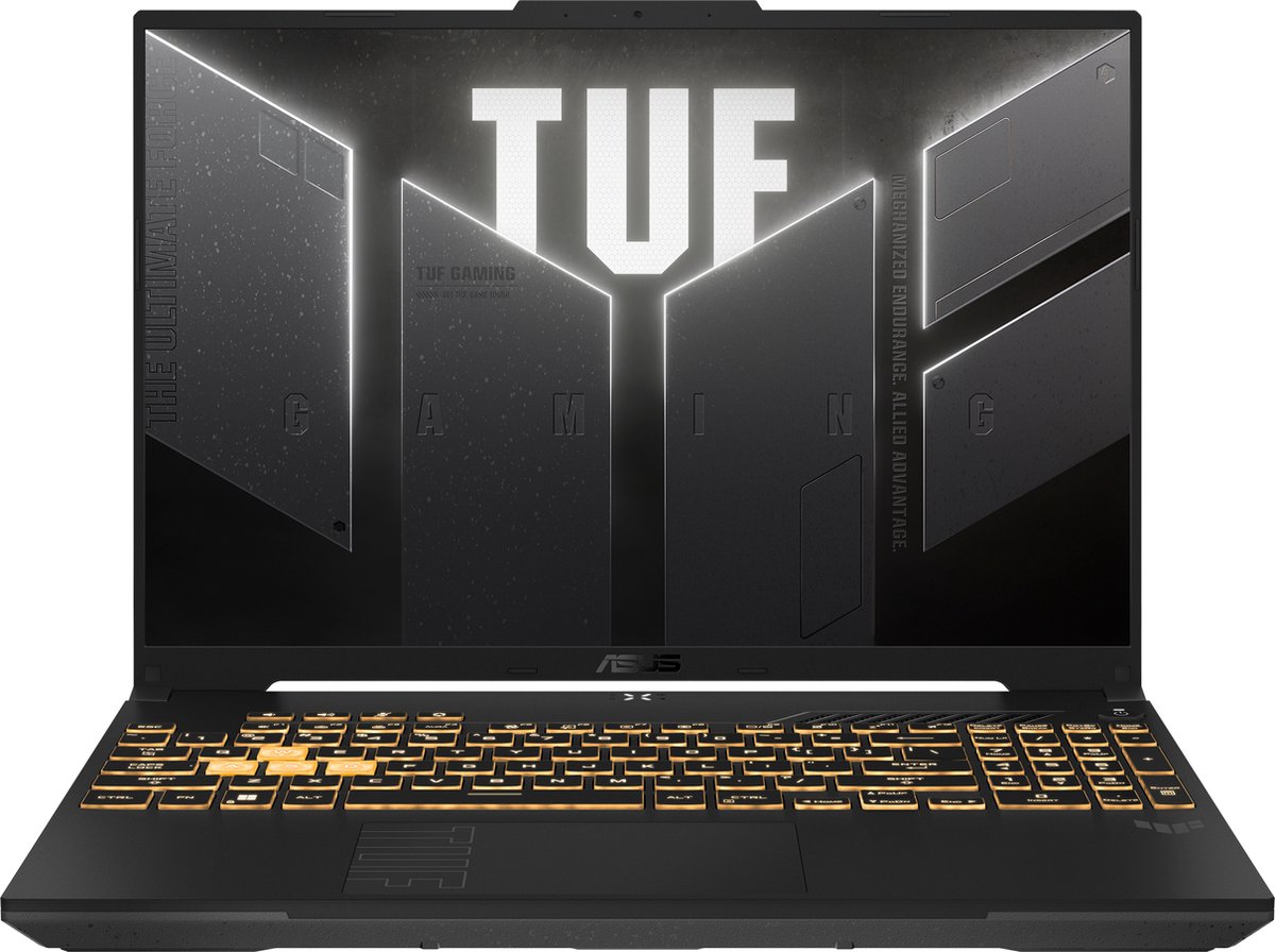 ASUS TUF Gaming F16 FX607JV-N3108W Intel® Core™ i7 i7-13650HX Laptop 40,6 cm (16") WUXGA 16 GB DDR5-SDRAM 512 GB SSD NVIDIA GeForce RTX 4060 Wi-Fi 6 (802.11ax) Windows 11 Home Nederlands Grijs (4711387430644)