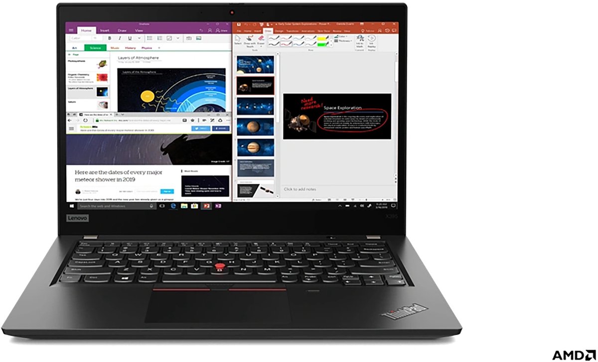 ThinkPad X395 20NL000HMH 33.8 cm (13.3") Notebook - 1920 x 1080 - Ryzen 7 PRO 3700U - 16 GB RAM - 512 GB SSD - Black - Windows 10 Pro 64-bit - AMD Radeon ... (0193386657958)