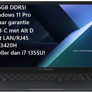 Asus Expertbook 15.6" FHD - Intel i5 13420H - 16GB DDR5 - 512GB SSD - Windows 11 Pro - 3jr garantie (8721008528755)
