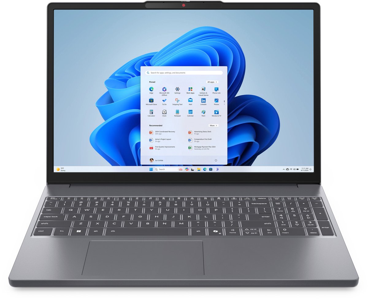 Lenovo IdeaPad Slim 3 15IRH10 Intel® Core™ i7 i7-13620H Laptop 38,9 cm (15.3") WQXGA 16 GB DDR5-SDRAM 1 TB SSD Wi-Fi 6 (802.11ax) Windows 11 Home Engels Grijs (0198158430067)